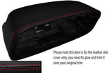 RED STITCH SPEEDO DASH MOUNT TRIM LEATHER SKIN COVER FITS ROVER P5 P5B COUPE