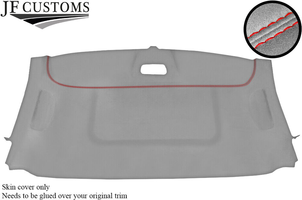 RED  STITCH ROOF HEADLINING LIGHT GREY LUXE COVER FOR MERCEDES W639 VITO VIANO