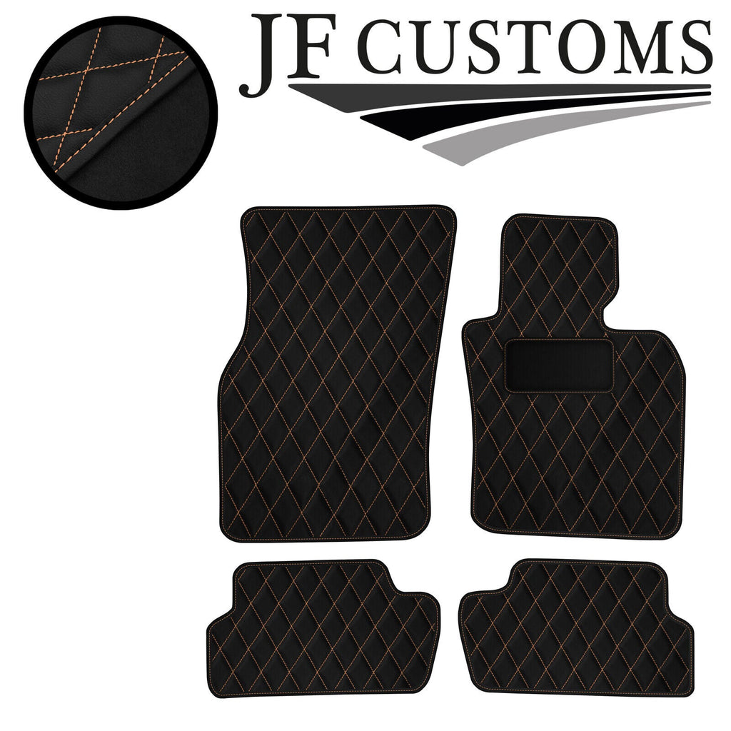 BEIGE DIAMOND STITCH VINYL 4X TAILORED FLOOR CARPETS FOR BMW MINI F56 13-21 JF1