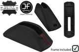 RED STITCH STANDARD HANDBRAKE BASE + LEATHER COVER FOR VW GOLF MK2 MKII 82-91