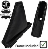 BLACK STITCH LEATHER HANDBRAKE +PLASTIC FRAME FOR CHEVROLET DAEWOO KALOS 02-08