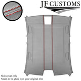 RED STITCH L GREY SUEDE ROOF HEADLINER COVER FOR BMW F30 11-19 SALOON 5DR