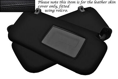 BLACK STITCH FITS HYUNDAI GETZ 02-08 2X SUN VISORS LEATHER COVERS ONLY