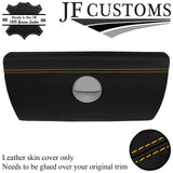 YELLOW STITCH ITALIAN LEATHER GLOVEBOX TRIM COVER FOR BMW MINI R50 R52 R53 00-06