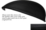 BLACK STITCH SPEEDO HOOD SURROUND LEATHER SKIN COVER FITS VW TOUAREG 02-10