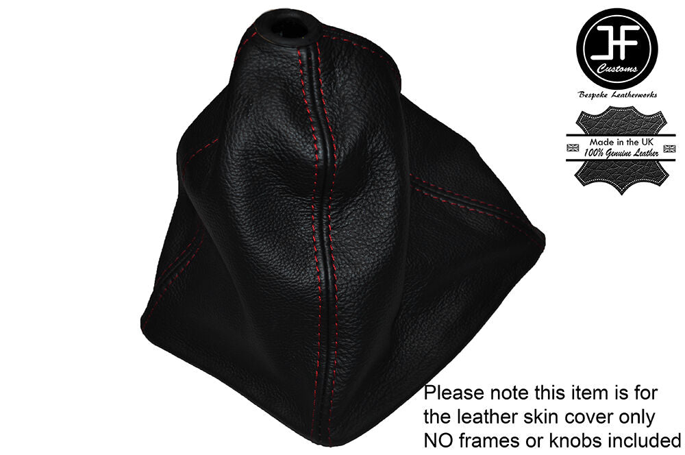 RED STITCHING MANUAL LEATHER GEAR GAITER FITS ALFA ROMEO SPIDER 105 CUSTOM NEW