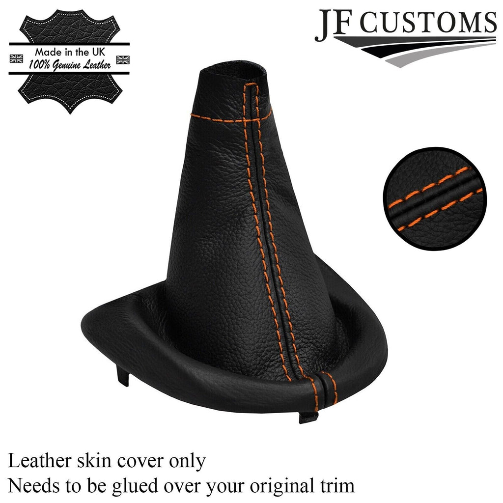 FITS RENAULT MASTER 2004-2010 ORANGE STITCH LEATHER GEAR COVER CUSTOM NEW
