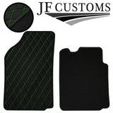 GREEN DIAMOND STITCH VINYL 4X TAILORED FLOOR CARPETS FOR CITROEN C2 03-09 JF1