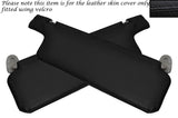 BLACK STITCH 2X SUN VISORS LEATHER SKIN COVERS FITS VW VOLKSWAGEN CADDY 95-03