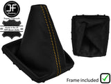 YELLOW STITCH FOR FORD FOCUS FL 08-2011 GEAR GAITER LEATHER WITH PLASTIC FRAME