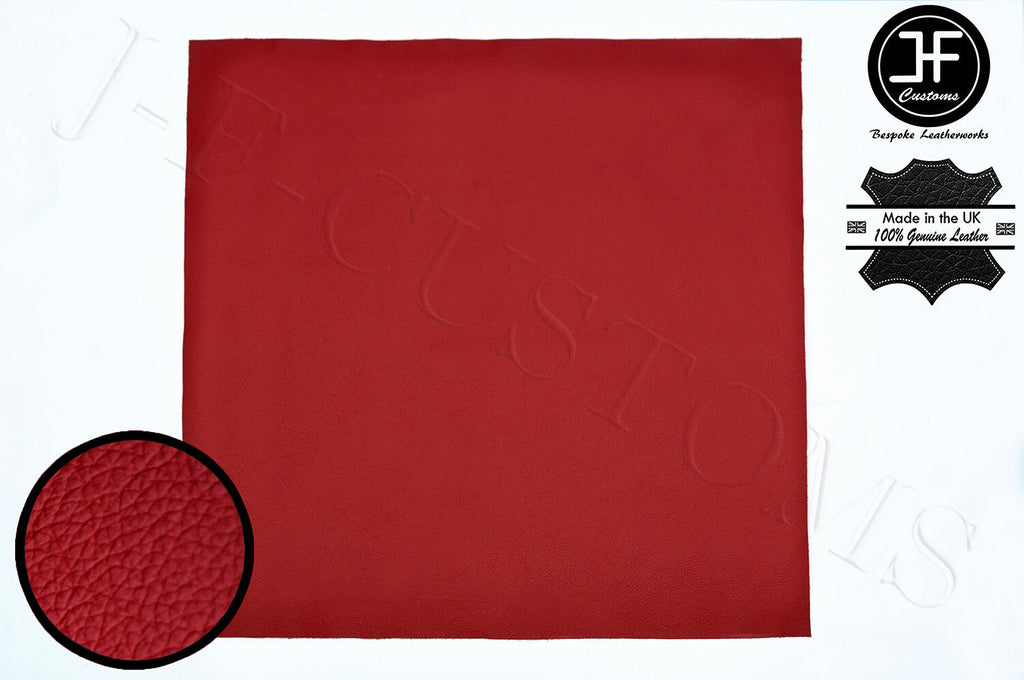 DARK RED LEATHER 75cm x 75cm QUALITY TOP GRAIN GENUINE LEATHER CRAFTS AUTOMOTIVE
