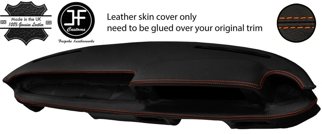 ORANGE STITCH ONE PIECE DASH DASHBOARD LEATHER COVER FITS BMW 2002 E10 TI TII