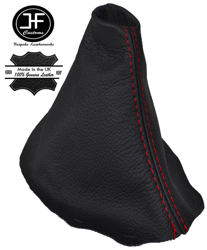 RED STITCH MANUAL LEATHER GEAR GAITER FITS RENAULT CAPTUR 2013-2016 CUSTOM NEW