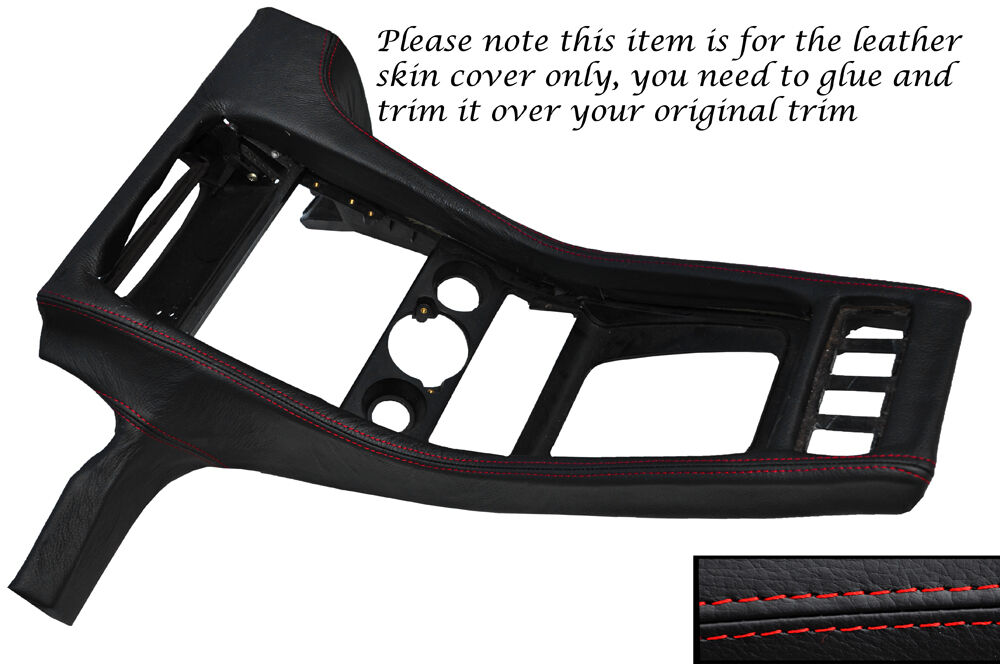 RED STTICH CENTER CONSOLE LEATHER SKIN COVER FITS PORSCHE 928 S S2 S4 78-89