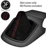 RED STITCHING MANUAL SUEDE GEAR GAITER FITS MAZDA CX5 CX-5 2012-2016 CUSTOM NEW