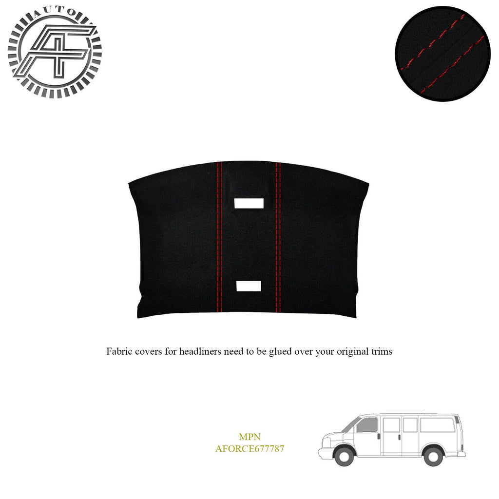 LUXE SUEDE HEADLINER COVER FITS CHEVROLET EXPRESS GMC SAVANA VAN 1996-2002