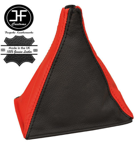 BLACK & RED REAL LEATHER MANUAL GEAR GAITER FITS TOYOTA MR2 MK1 1985-1989