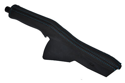 FITS MERCEDES W201 190 190E 190D blue stitch LEATHER HANDBRAKE GAITER CUSTOM NEW