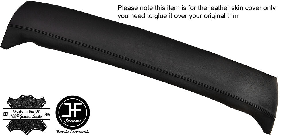 BLACK STITCH TOP REAR ROOF LINER PANEL LEATHER COVER FITS MG MGB GT CLASSIC