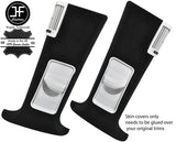 BLACK STITCH 2X UPPER B PILLAR REAL SUEDE COVERS FITS VW T5 TRANSPORTER SHUTTLE