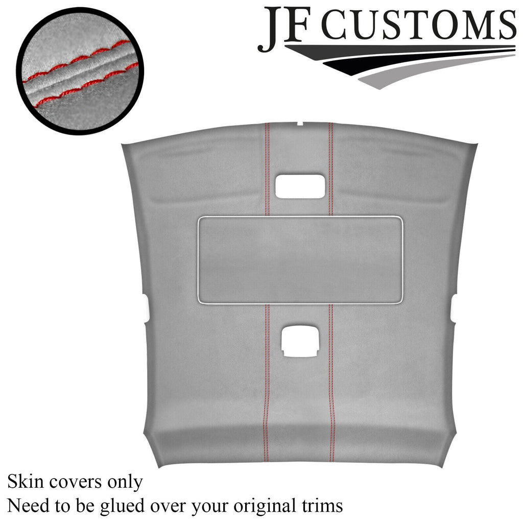 RED STITCH L GREY SUEDE SUNROOF HEADLINER COVER FOR LEXUS IS200 XE10 MK1 98-05
