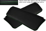 GREEN STITCHING FITS FORD ESCORT MK1 2X SUN VISORS LEATHER SKIN COVERS ONLY
