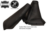 BLACK STITCH CARBON VINYL GEAR HANDBRAKE GAITER FITS MAZDA MIATA MX5 MK1 90-97