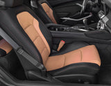 BEIGE REAL LEATHER 2X SEAT BELT STALK TALL COVERS FOR FIAT 124 SPIDER 16-20