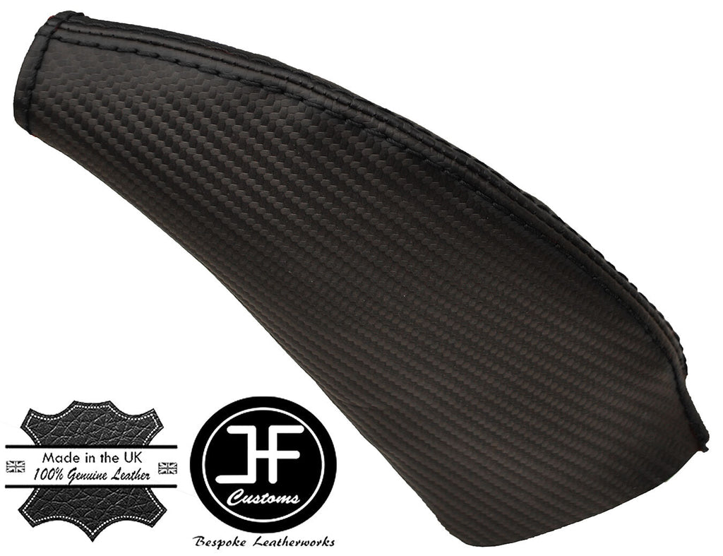 BLACK STITCH CARBON VINYL HANDBRAKE GAITER FITS MAZDA MIATA MX5 MK1 MK2 90-05