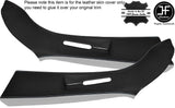BLACK & L GREY LEATHER 2X UPPER B PILLAR COVERS FITS VW T5 TRANSPORTER CARAVELLE