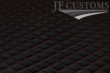 D RED DIAMOND STITCH QUILTED VINYL 5X PADDED PANEL LUXURY PREMIUM 125CM X 85CM