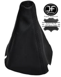 BLACK STITCHING REAL LEATHER GEAR GAITER FITS HONDA ACCORD 2003-2007 CUSTOM NEW