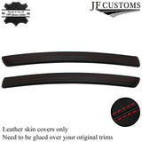 RED STITCH 2X REAR LEATHER DOOR CARD TRIM STRIP COVERS FITS BMW E92 CUSTOM NEW