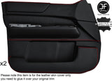 RED STITCHING 2X FRONT FULL DOOR CARD LEATHER COVERS FITS PATROL Y61 98-13