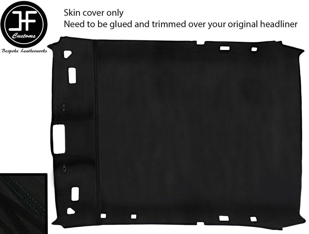 BLACK STITCH LINER ROOF HEADLINING LUXE SUEDE COVER FOR BMW 3 E36 92-98 COUPE