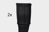 black stitch FITS VAUXHALL OPEL VECTRA C 02-09 2X FRONT SEAT BELT STALK  COVERS