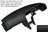 BLUE STITCH DASH DASHBOARD LEATHER COVER FITS NISSAN SKYLINE GTS GTR R33 93-98
