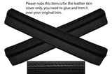 BLACK STITCH 2X DOOR SILL PLATE LEATHER SKIN COVERS FITS MAZDA RX7 FD3S 92-02