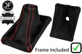 RED STITCH LEATHER AUTOMATIC GEAR + PLASTIC FRAME FITS PORSCHE MACAN 14-18