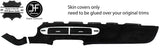 BLACK STITCH DASH VENTS TRIM REAL SUEDE COVER FITS CAMARO 2012-2015 STYLE 2