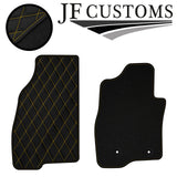 YELLOW DIAMOND STITCH VINYL 4X TAILORED FLOOR CARPETS FOR FIAT PUNTO EVO 10-12