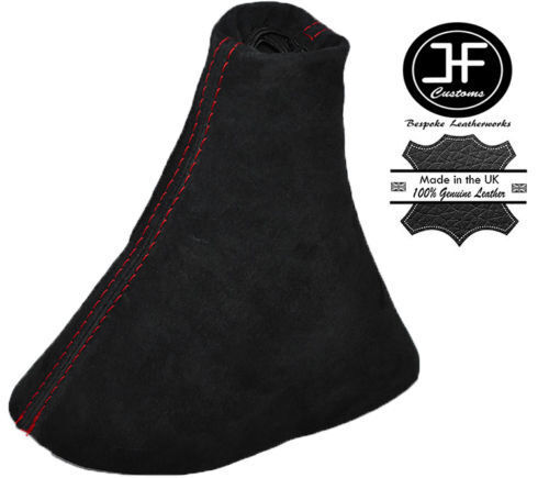 RED STITCHING REAL SUEDE MANUAL GEAR GAITER FITS CITROEN C2 C3 2003-2009