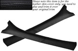 BLACK STITCH FITS VAUXHALL OPEL CORSA B 93-00 2X WINDSCREEN PILLAR LTHR COVERS