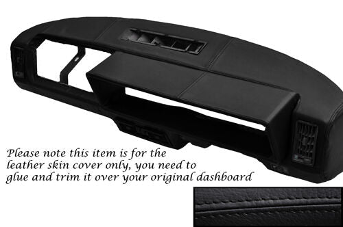 BLACK STITCHING FITS FIAT X1/9 X19 DASH DASHBOARD LEATHER SKIN COVER ONLY