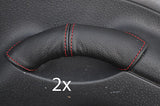 FITS CITROEN C3 BLACK LEATHER 2X DOOR HANDLE COVERS red CUSTOM NEW MADE IN UK