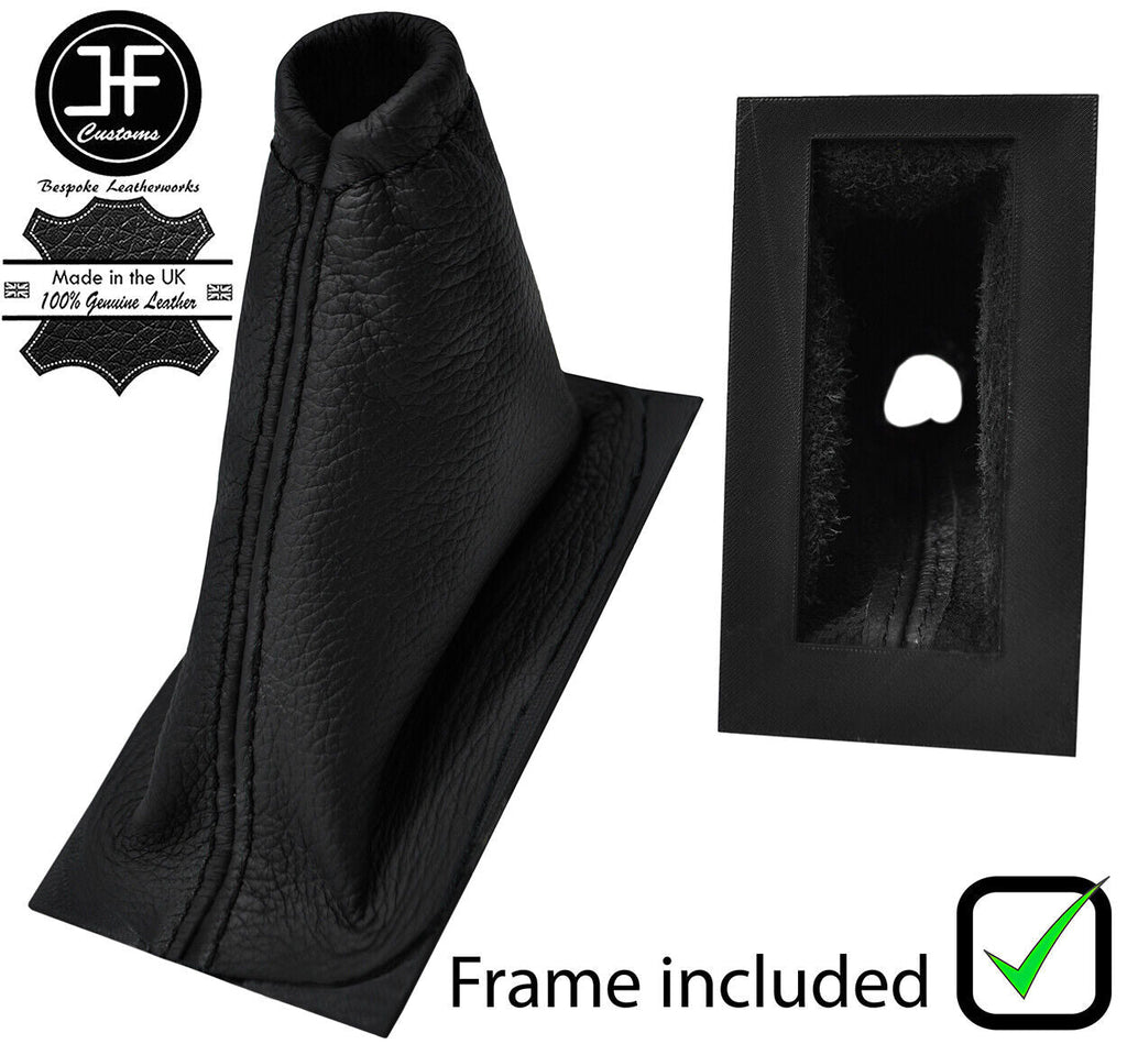 BLACK STITCH LEATHER HANDBRAKE + PLASTIC FRAME FITS TRIUMPH HERALD & VITESSE
