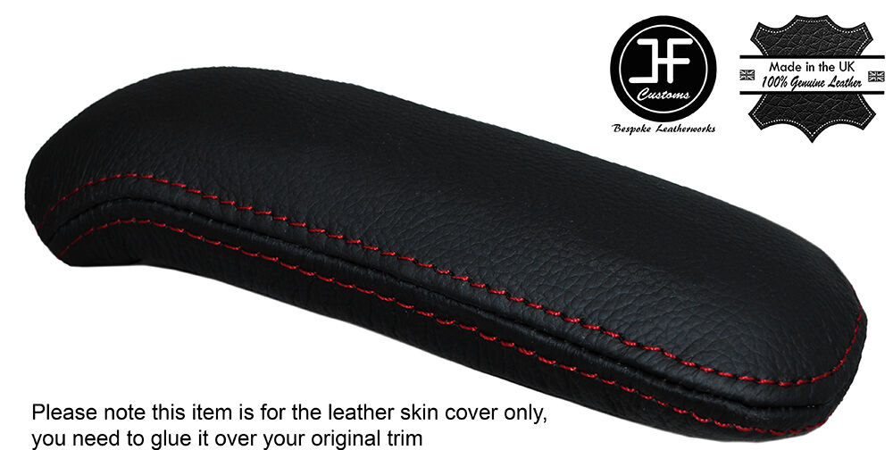 RED STITCHING ARMREST LEATHER COVER FITS AUDI TT TTS TTRS 2007-2014 CUSTOM NEW