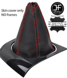 RED STITCH CARBON FIBRE VINYL MANUAL GEAR GAITER FITS FORD MONDEO MK3 01-03