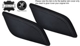 WHITE STITCHING 2X CONSOLE KNEE PADS LEATHER COVERS FITS AUDI A6 C7 2011-2016