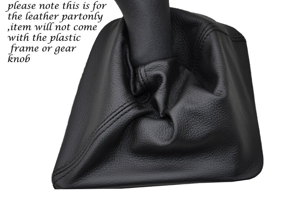 BLACK STITCH LEATHER MANUAL GEAR GAITER FITS RENAULT KANGOO 2 MK2 2008-2014